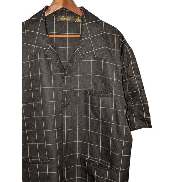 J. Vital Black White Checkered Womens Dress XL Polyester Short Sleeve - Picture 3 of 6